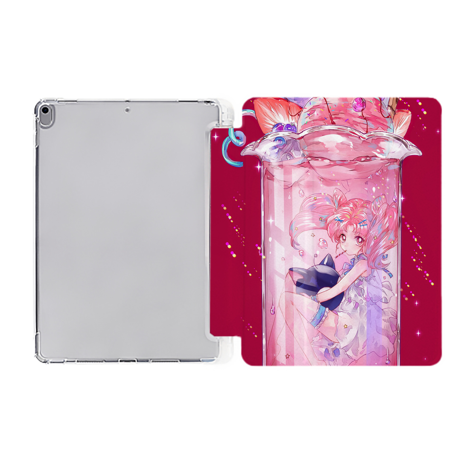 （画像用） 美少女戦士セーラームーン Sailor Moon IPad ケース ペン収納付き 三つ折りスタンド PUレザー×シリコン 対応機種9.5/10.5/10.9インチ